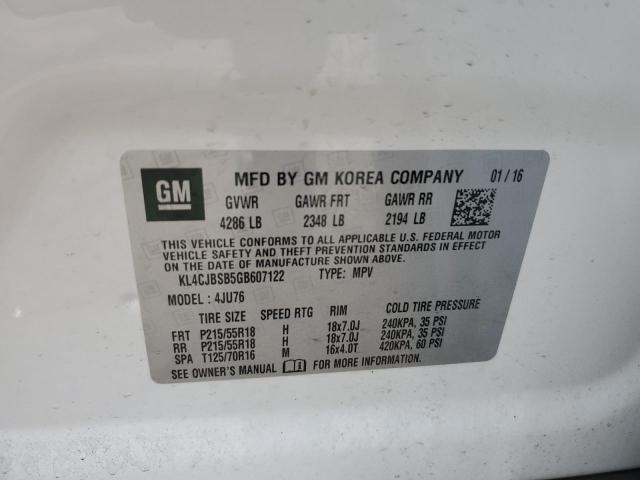 Photo 12 from auction – 2016 BUICK ENCORE CON with VIN KL4CJBSB5GB607122