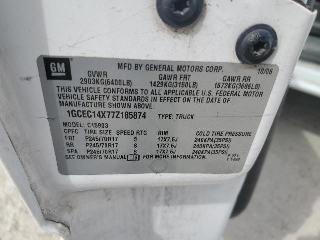 Photo 12 from auction – 2007 CHEVROLET SILVERADO with VIN 1GCEC14X77Z185874