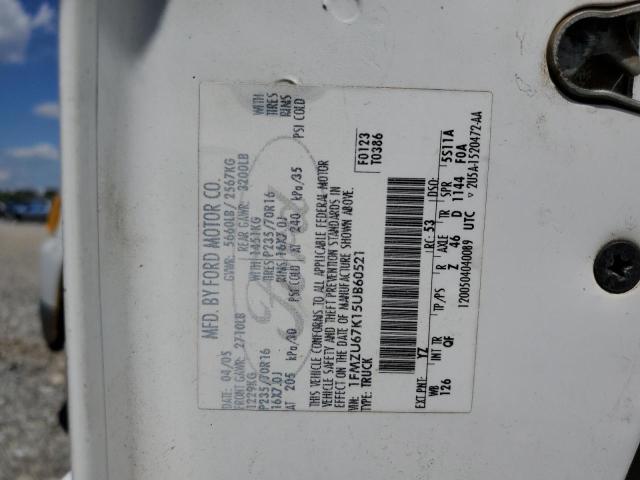 Photo 12 from auction – 2005 FORD EXPLORER S with VIN 1FMZU67K15UB60521