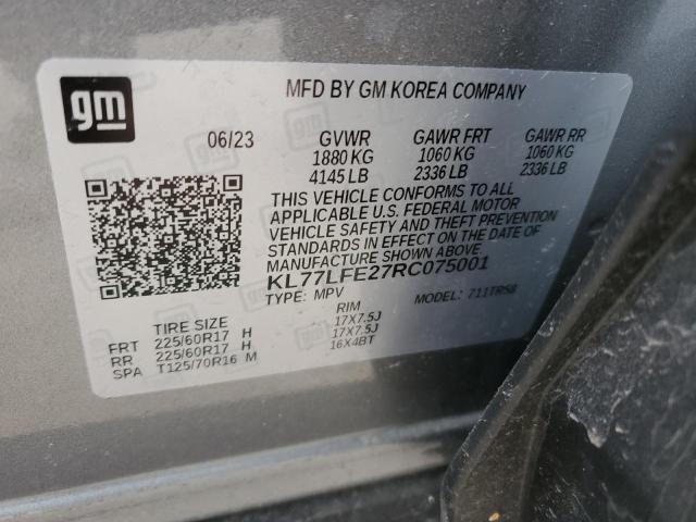 Photo 14 from auction – 2024 CHEVROLET TRAX LS with VIN KL77LFE27RC075001