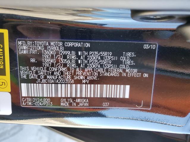 Photo 14 from auction – 2010 LEXUS RX 450 with VIN JTJBC1BA1A2023558