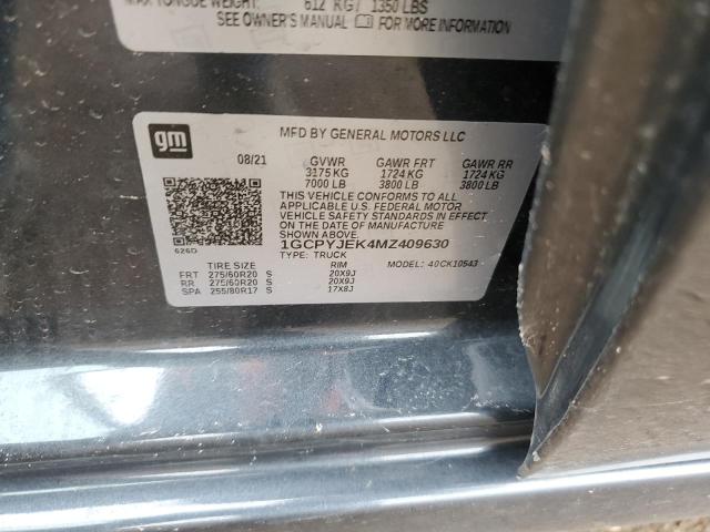 Photo 13 from auction – 2021 CHEVROLET 1500 with VIN 1GCPYJEK4MZ409630
