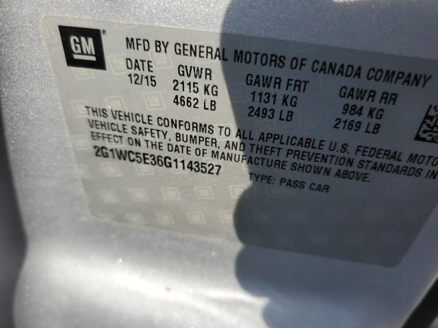 Photo 12 from auction – 2016 CHEVROLET IMPALA LIM with VIN 2G1WC5E36G1143527