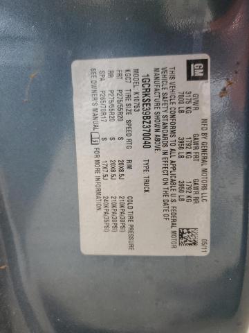Photo 12 from auction – 2011 CHEVROLET SILVERADO with VIN 1GCRKSE39BZ370040