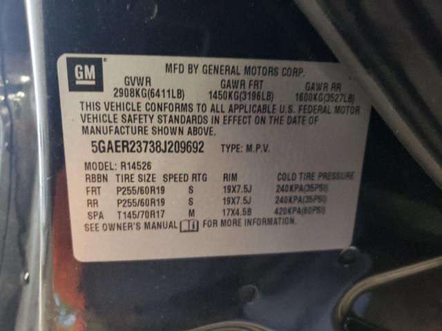 Photo 12 from auction – 2008 BUICK ENCLAVE CX with VIN 5GAER23738J209692