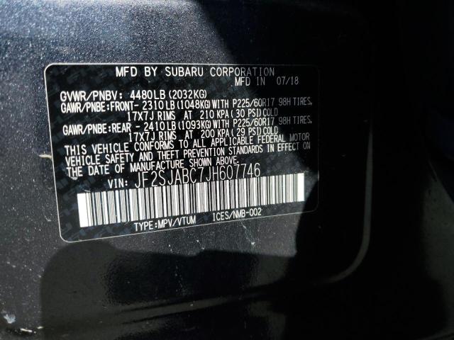 Photo 13 from auction – 2018 SUBARU FORESTER 2 with VIN JF2SJABC7JH607746
