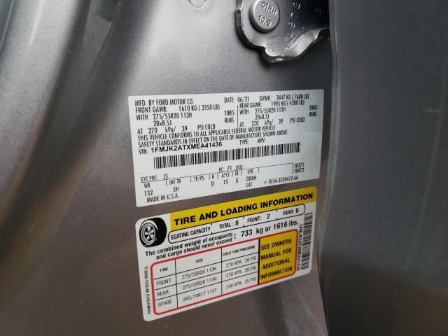 Photo 14 from auction – 2021 FORD EXPEDITION with VIN 1FMJK2ATXMEA41436