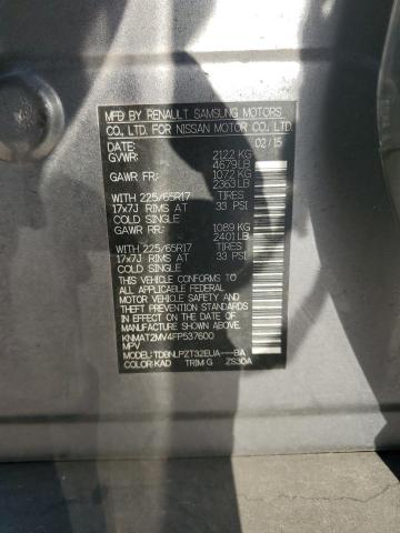 Photo 13 from auction – 2015 NISSAN ROGUE S with VIN KNMAT2MV4FP537600