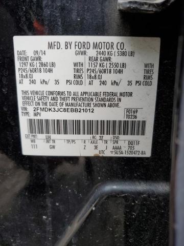 Photo 13 from auction – 2014 FORD EDGE SEL with VIN 2FMDK3JC8EBB21012