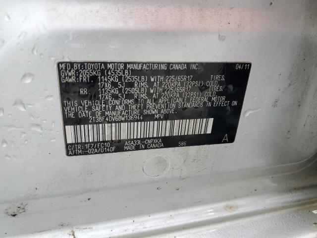 Photo 14 from auction – 2011 TOYOTA RAV4 with VIN 2T3BF4DV6BW136944