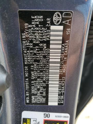 Photo 12 from auction – 2019 TOYOTA COROLLA L with VIN 2T1BURHE6KC240700