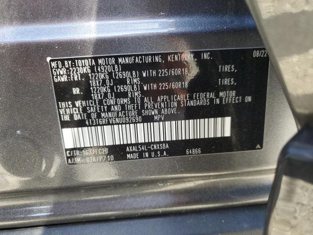 Photo 13 from auction – 2022 TOYOTA RAV4 SE with VIN 4T3T6RFV6NU092690