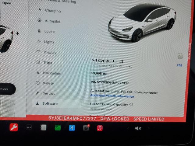Photo 9 from auction – 2021 TESLA MODEL 3 with VIN 5YJ3E1EA4MF077337
