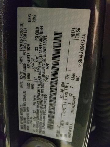 Photo 12 from auction – 2020 FORD ESCAPE S with VIN 1FMCU0F65LUA84399