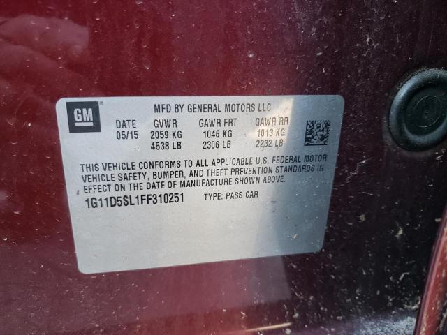Photo 12 from auction – 2015 CHEVROLET MALIBU 2LT with VIN 1G11D5SL1FF310251
