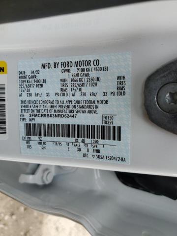 Photo 13 from auction – 2022 FORD BRONCO SPO with VIN 3FMCR9B63NRD62447