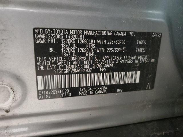 Photo 13 from auction – 2022 TOYOTA RAV4 XSE with VIN 2T3E6RFV9NW034937
