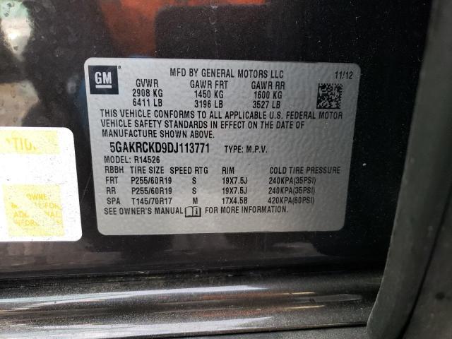 Photo 13 from auction – 2013 BUICK ENCLAVE with VIN 5GAKRCKD9DJ113771