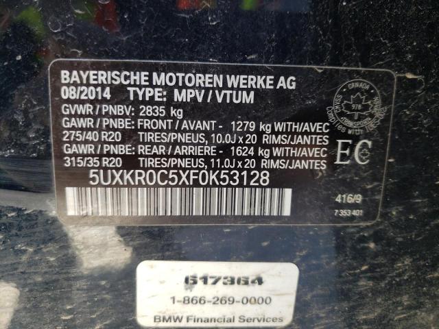 Photo 14 from auction – 2015 BMW X5 XDRIVE3 with VIN 5UXKR0C5XF0K53128