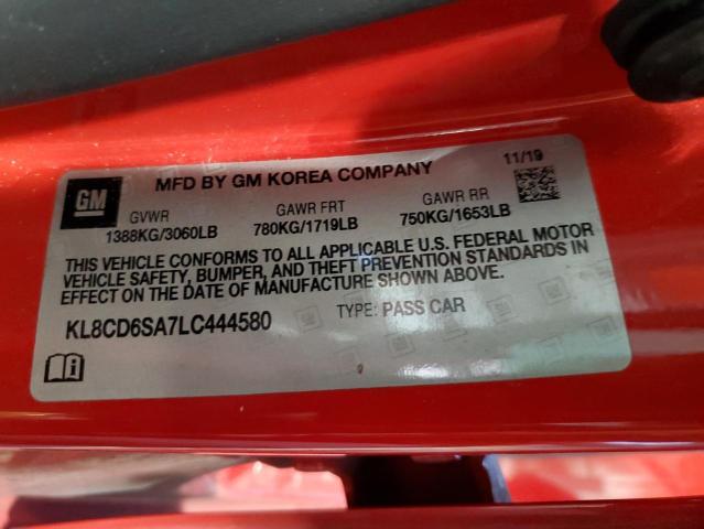 Photo 12 from auction – 2020 CHEVROLET SPARK with VIN KL8CD6SA7LC444580