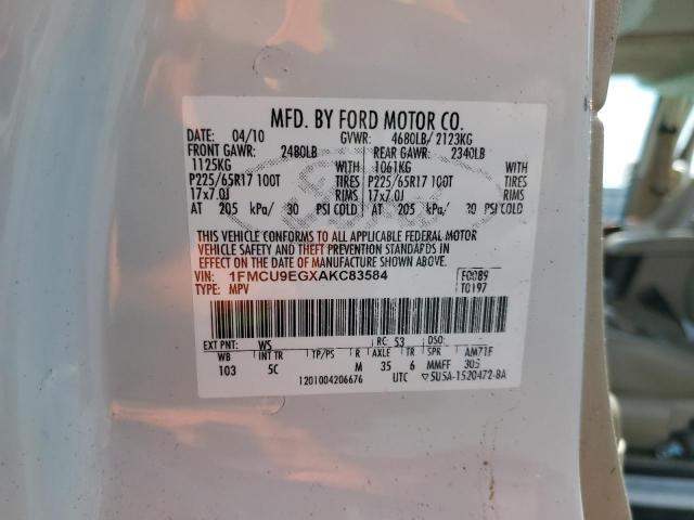 Photo 12 from auction – 2010 FORD ESCAPE LIM with VIN 1FMCU9EGXAKC83584