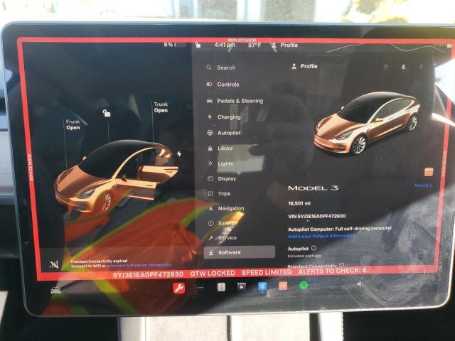 Photo 9 from auction – 2023 TESLA MODEL 3 with VIN 5YJ3E1EA0PF472930
