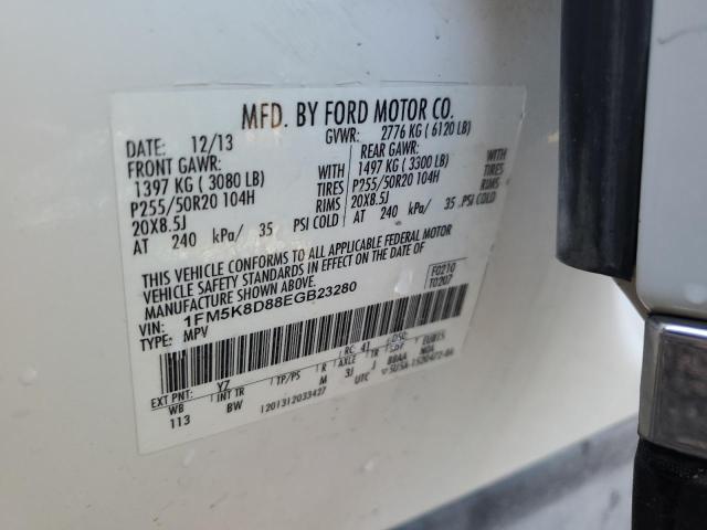 Photo 13 from auction – 2014 FORD EXPLORER X with VIN 1FM5K8D88EGB23280