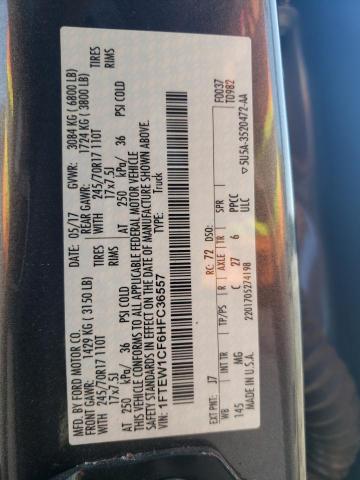 Photo 12 from auction – 2017 FORD F150 SUPER with VIN 1FTEW1CF6HFC36557