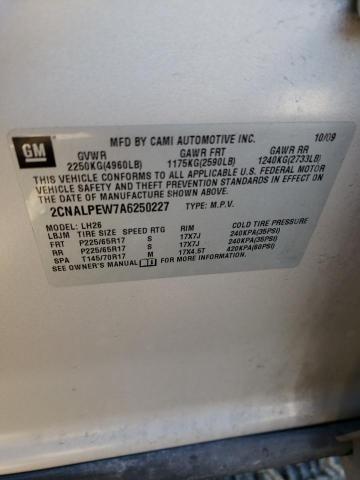 Photo 14 from auction – 2010 CHEVROLET EQUINOX LT with VIN 2CNALPEW7A6250227