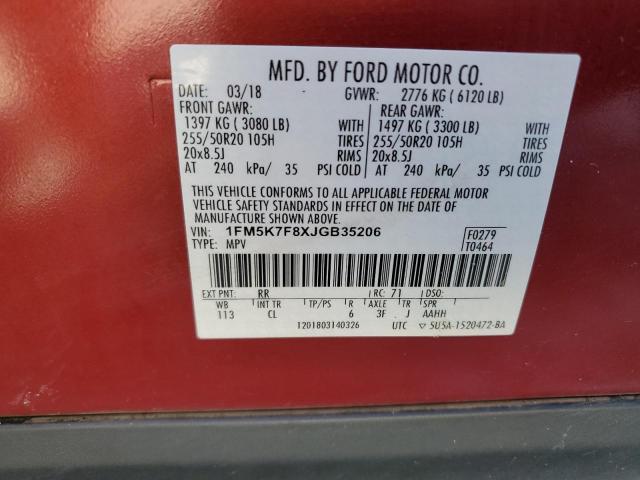 Photo 14 from auction – 2018 FORD 1520 with VIN 1FM5K7F8XJGB35206