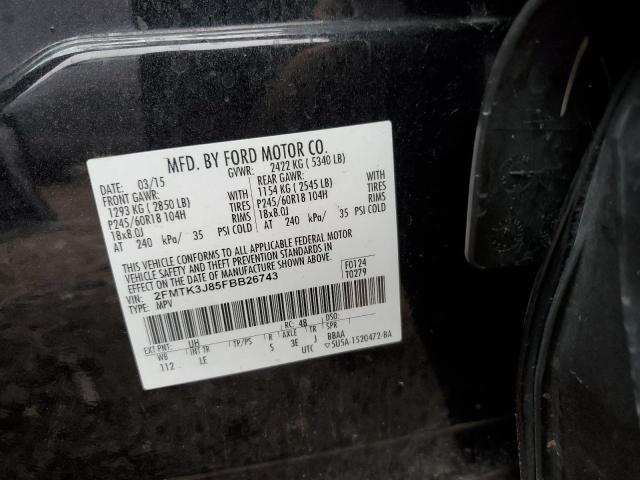 Photo 12 from auction – 2015 FORD EDGE SEL with VIN 2FMTK3J85FBB26743