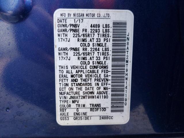 Photo 14 from auction – 2017 NISSAN ROGUE S with VIN JN8AT2MT9HW141190