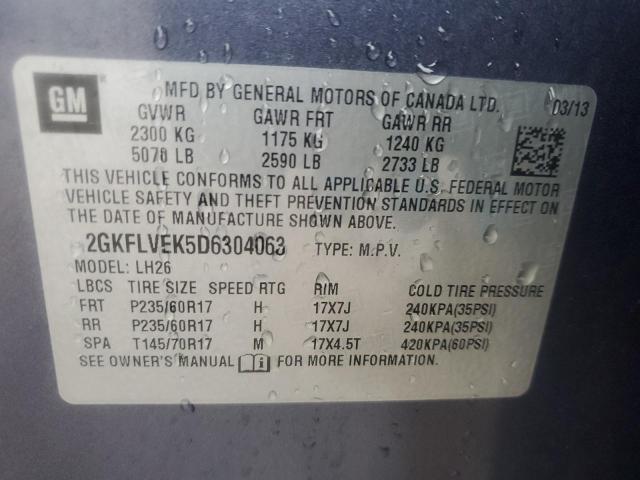 Photo 12 from auction – 2013 GMC TERRAIN SL with VIN 2GKFLVEK5D6304063