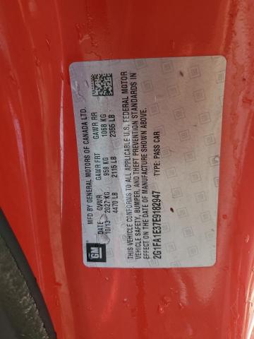 Photo 12 from auction – 2014 CHEVROLET CAMARO LS with VIN 2G1FA1E37E9182947