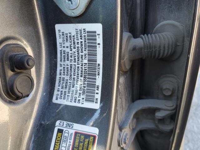 Photo 12 from auction – 2011 HONDA CIVIC LX with VIN 19XFA1F55BE024174
