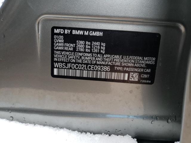 Photo 12 from auction – 2020 BMW M5 BASE with VIN WBSJF0C02LCE09386