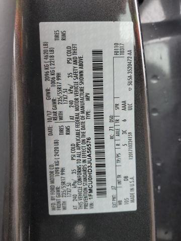 Zdjęcie 13 z aukcji – 2018 FORD ESCAPE SEL z VIN 1FMCU0HD3JUA56576