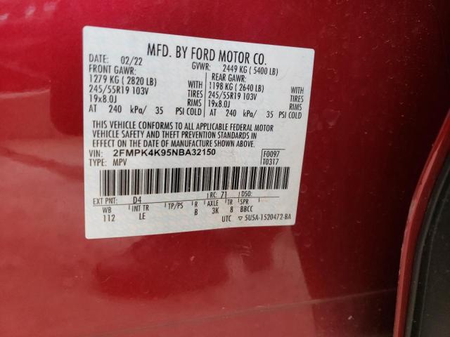 Photo 12 from auction – 2022 FORD EDGE TITAN with VIN 2FMPK4K95NBA32150