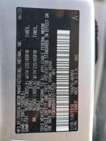 Photo 14 from auction – 2023 TOYOTA HIGHLANDER with VIN 5TDKDRBH6PS511529