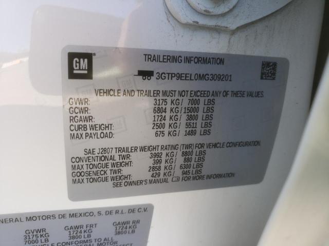 Photo 12 from auction – 2021 GMC SIERRA K15 with VIN 3GTP9EEL0MG309201