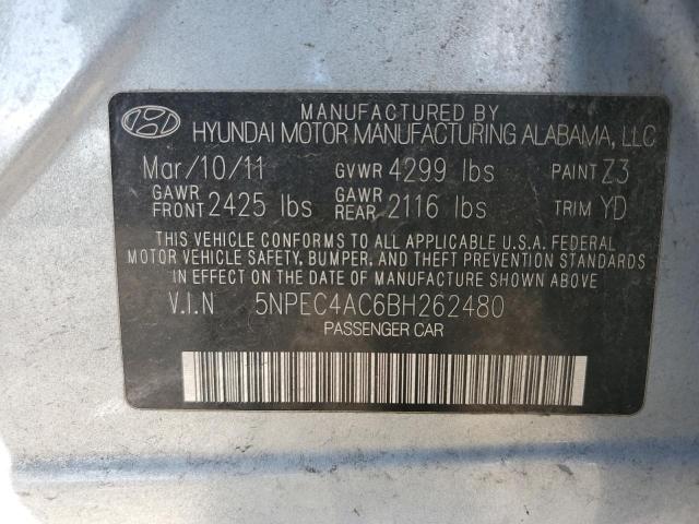 Photo 12 from auction – 2011 HYUNDAI SONATA SE with VIN 5NPEC4AC6BH262480