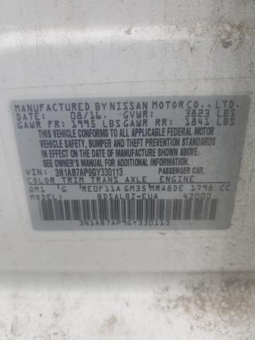 Photo 13 from auction – 2016 NISSAN SENTRA S with VIN 3N1AB7AP9GY330113
