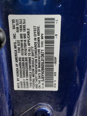 Photo 12 from auction – 2005 HONDA ELEMENT EX with VIN 5J6YH28605L013671
