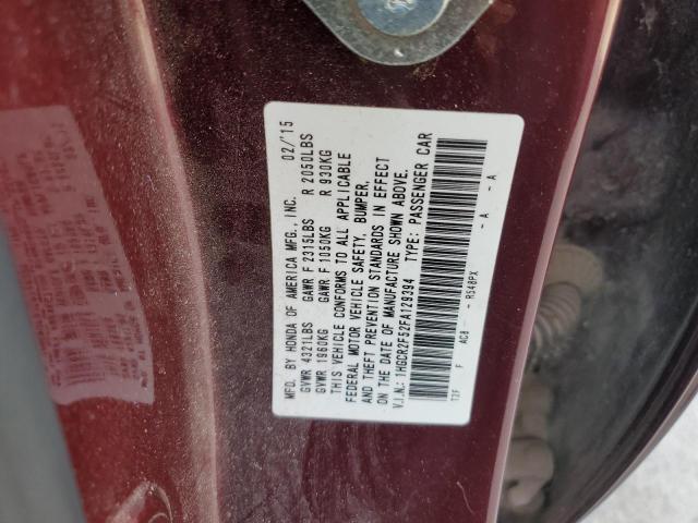 Photo 13 from auction – 2015 HONDA ACCORD SPO with VIN 1HGCR2F52FA129394