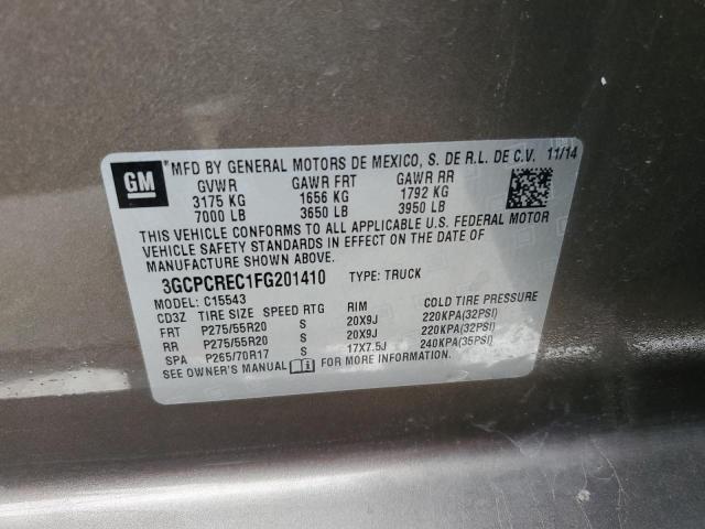 Photo 12 from auction – 2015 CHEVROLET SILVERADO with VIN 3GCPCREC1FG201410