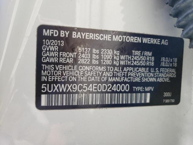 Photo 13 from auction – 2014 BMW X3 XDRIVE2 with VIN 5UXWX9C54E0D24000