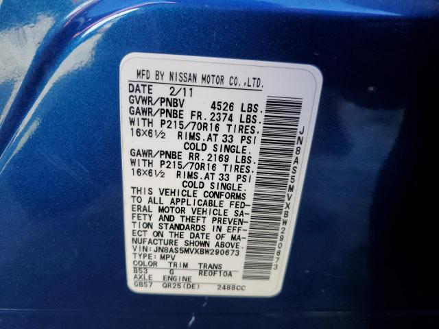 Photo 13 from auction – 2011 NISSAN ROGUE S with VIN JN8AS5MVXBW290673