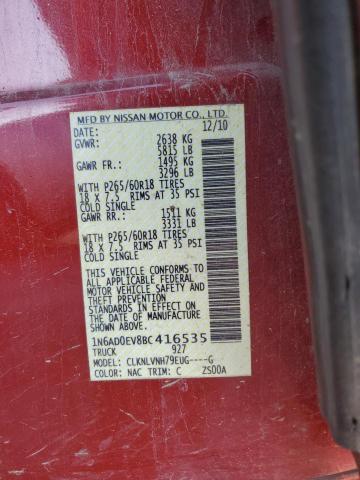 Photo 12 from auction – 2011 NISSAN FRONTIER S with VIN 1N6AD0EV8BC416535