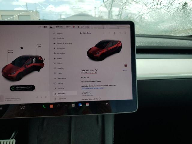 Photo 9 from auction – 2022 TESLA MODEL Y with VIN 7SAYGDEF5NF319859