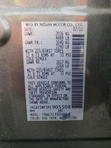Photo 13 from auction – 2015 NISSAN ROGUE S with VIN 5N1AT2MT3FC905508